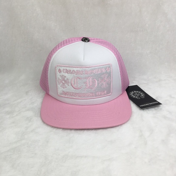 NWT Chrome Hearts Trucker Hat Pink